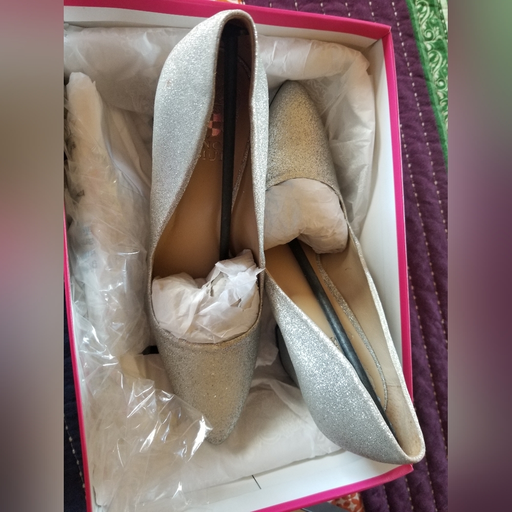 Vince Camuto Silver Pumps
